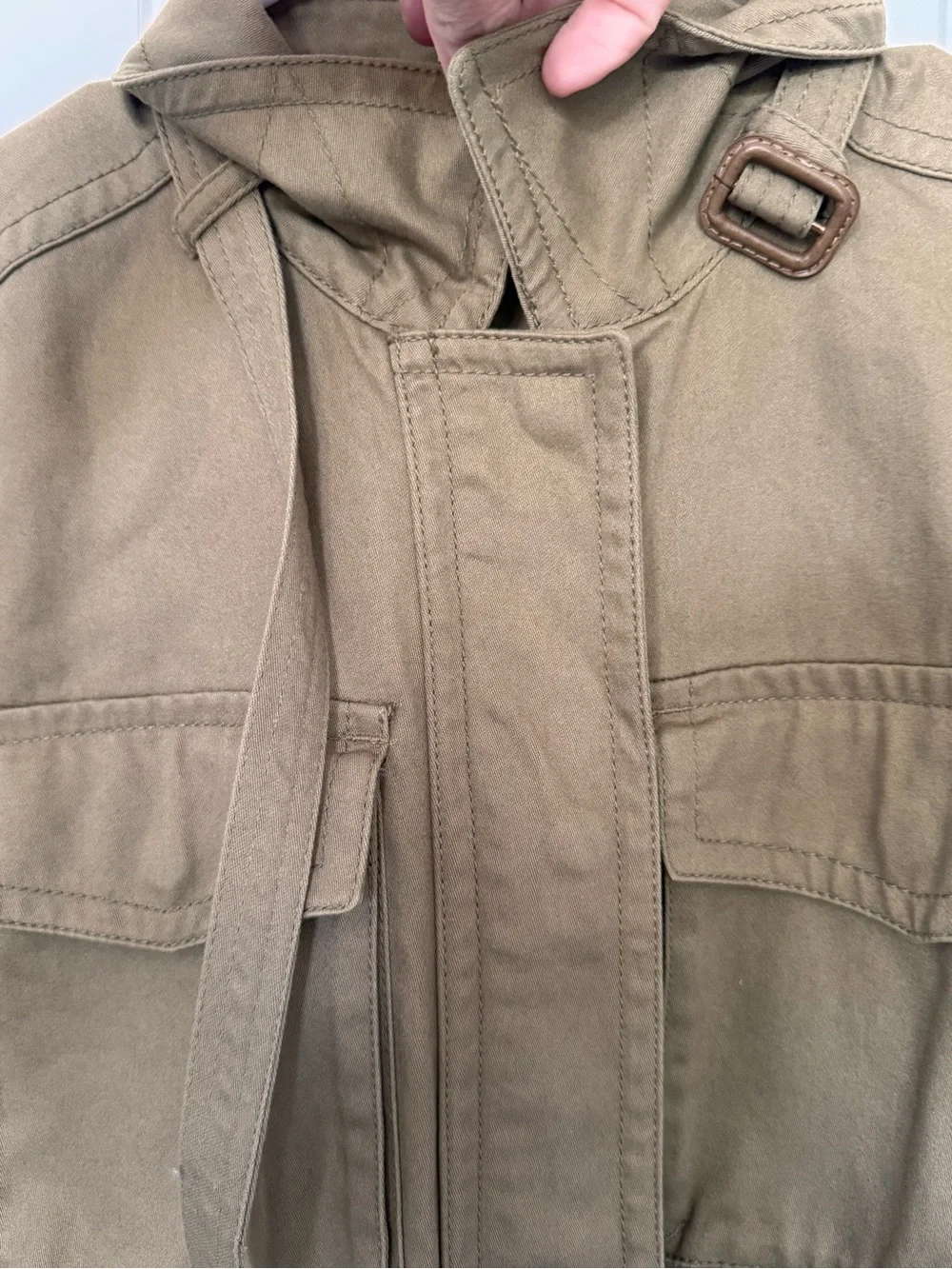 J.Crew Utility Field Jacket Olive Khaki Cotton Belted Safari Small